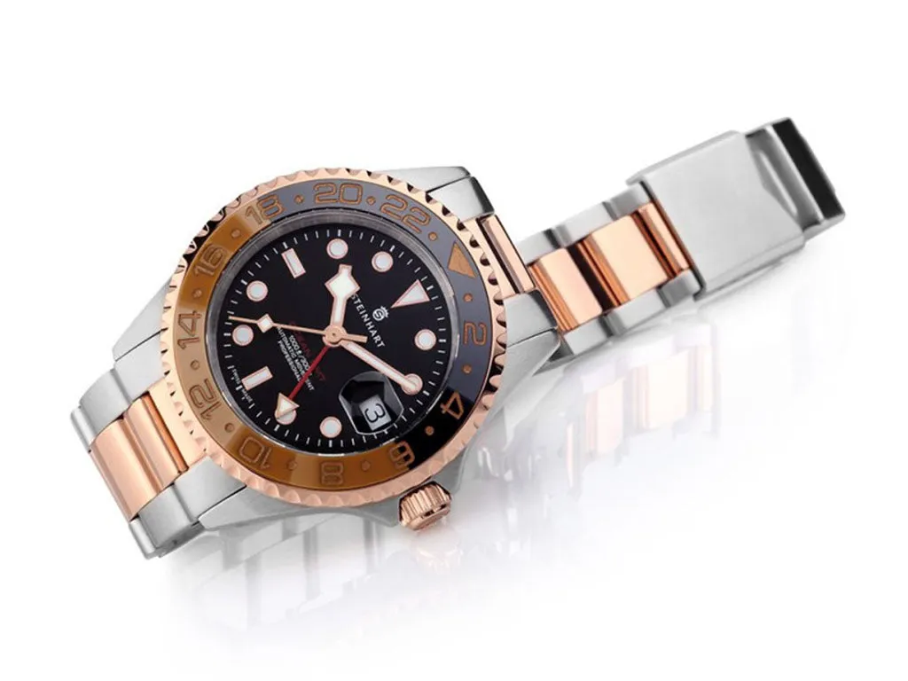 Ocean One GMT Two-tone Black/Khaki Ceramic