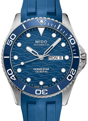 Ocean Star 200C Blue - Rubber Ref. M042.430.17.041.00