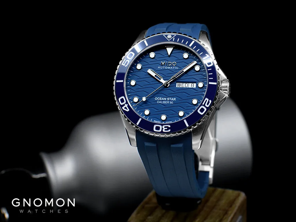 Ocean Star 200C Blue - Rubber Ref. M042.430.17.041.00