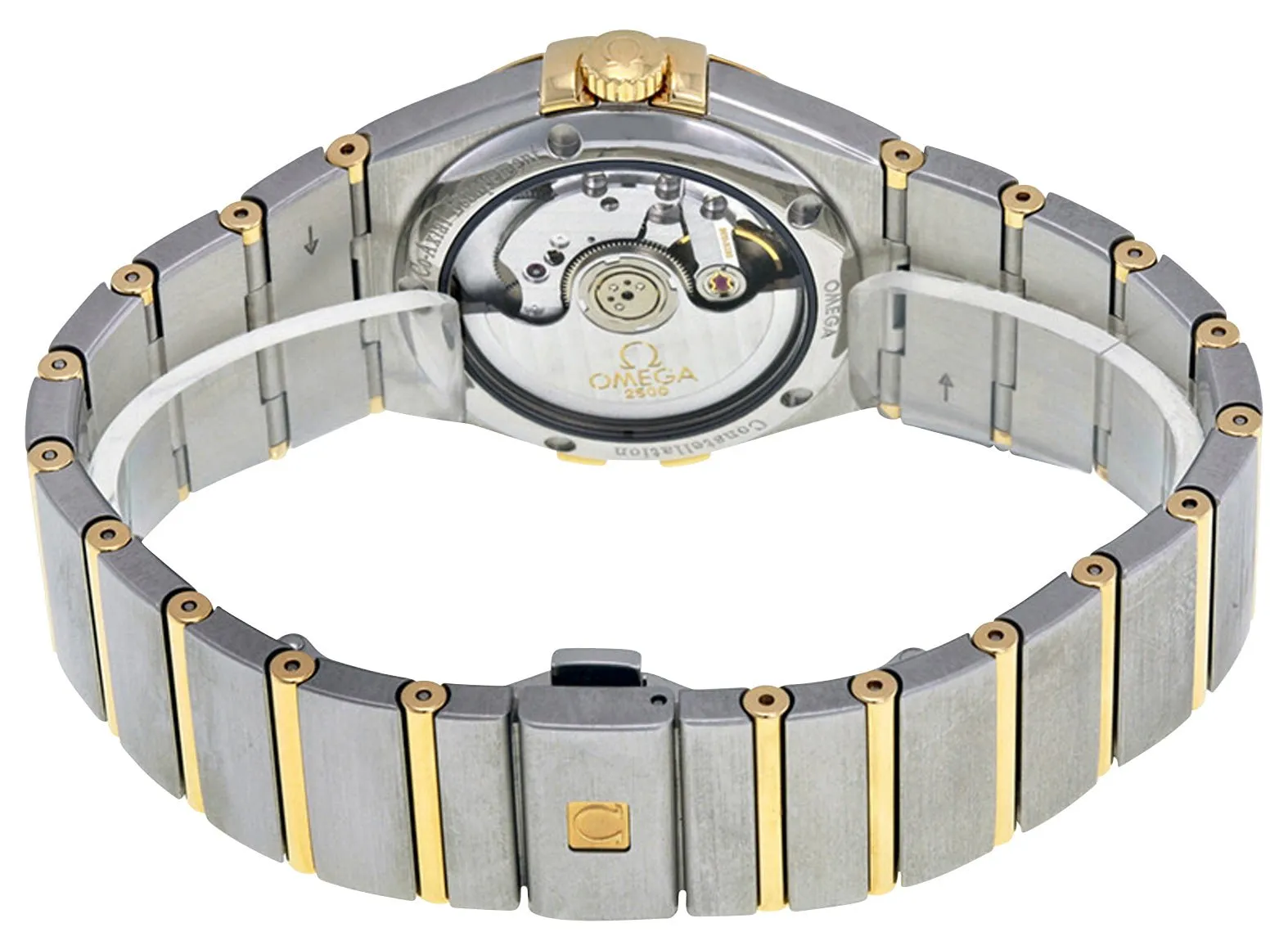 Omega Constellation Automatic Chronometer Stainless Steel & 18K Yellow Gold Champagne Dial Diamonds Date Unisex Watch 123.20.35.20.58.001