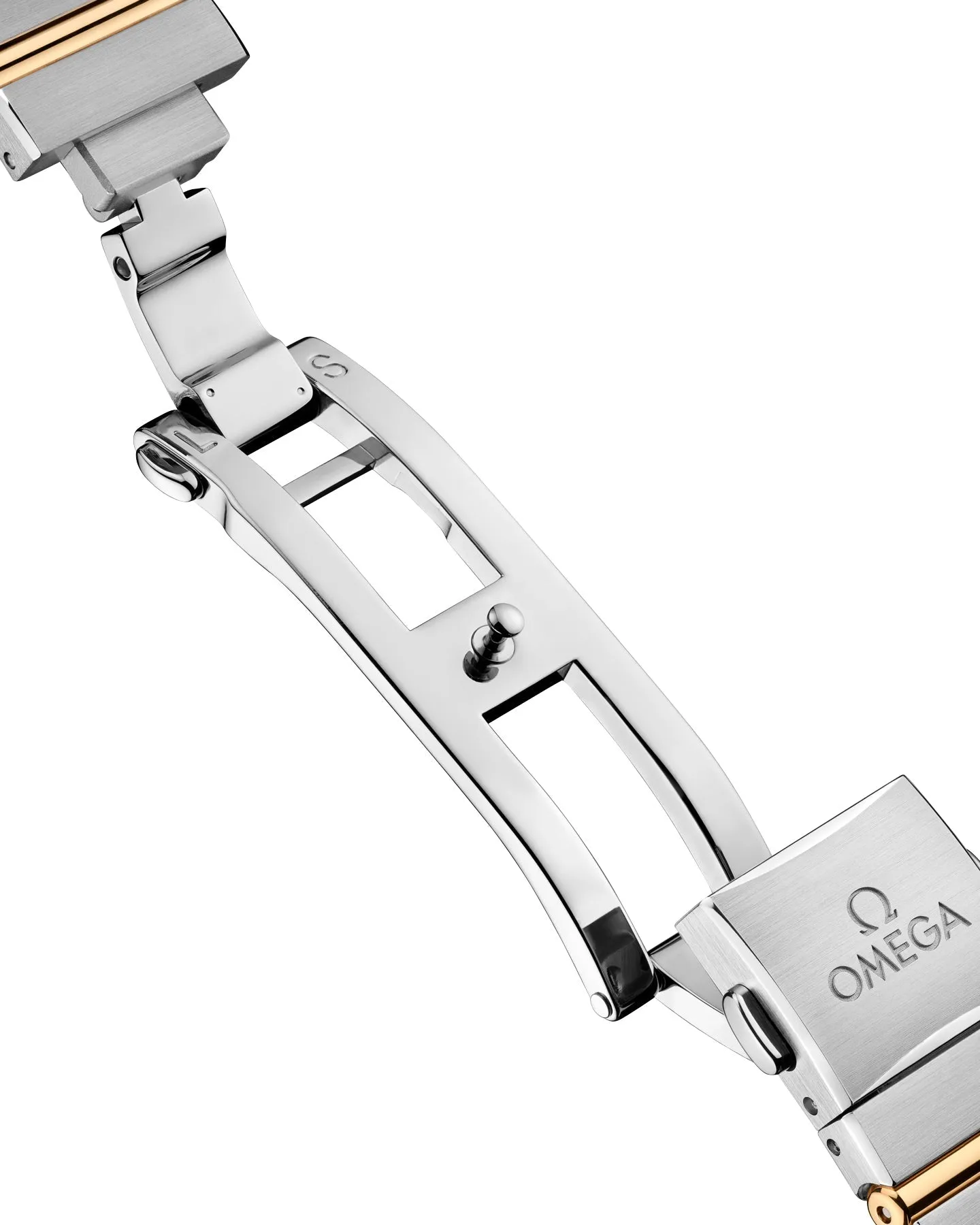 Omega Constellation Stainless Steel & 18K Yellow Gold Silver Dial Diamonds Quartz Womens Watch 131.25.28.60.52.002