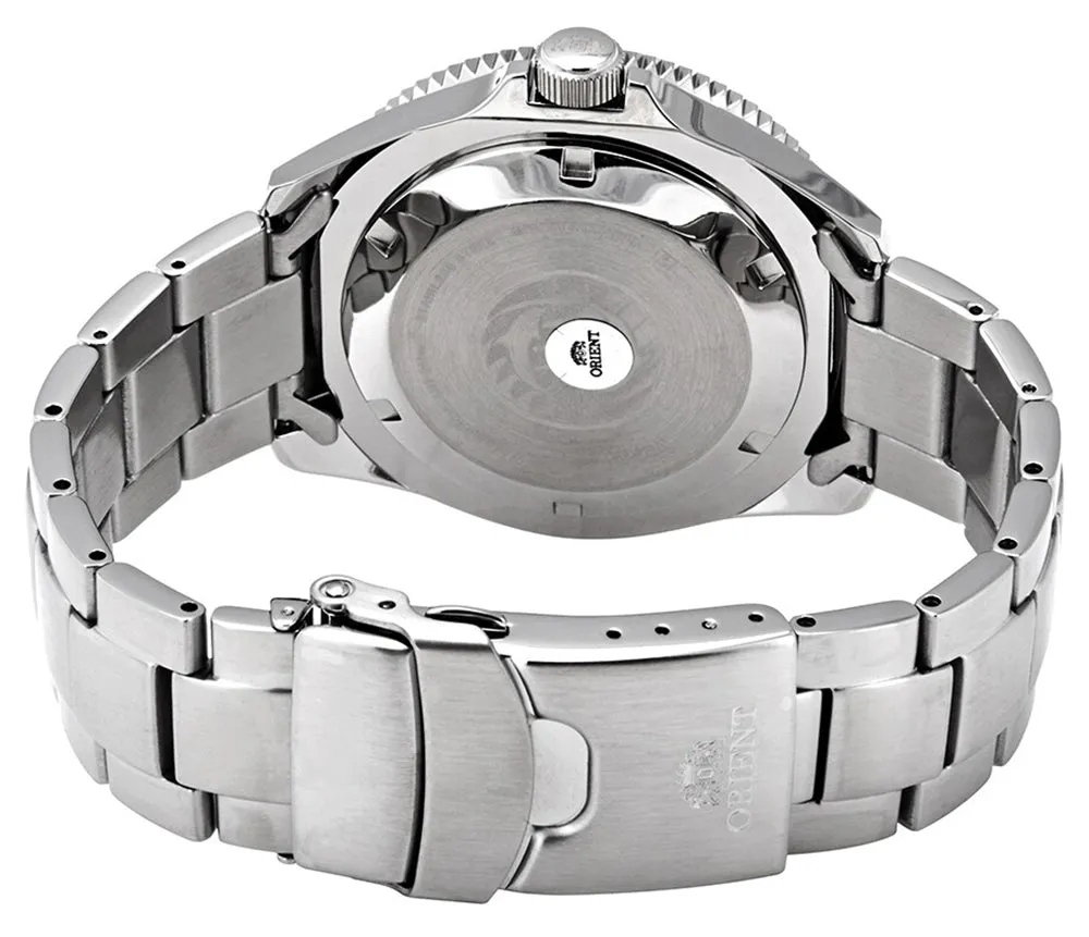 Orient Kanno Automatic Stainless Steel Black Dial Day-Date Divers Mens Watch RA-AA0008B19A