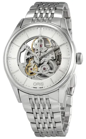 Oris Artelier Skeleton Automatic Stainless Steel Mens Watch 734 7721 4051-07 8 21 88