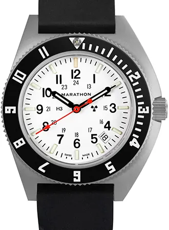 Pilot’s Navigator Stainless Steel Arctic Quartz w/Date (SSNAV-D) - 3-Piece Rubber Strap Kit Ref. WW194013SS-0530