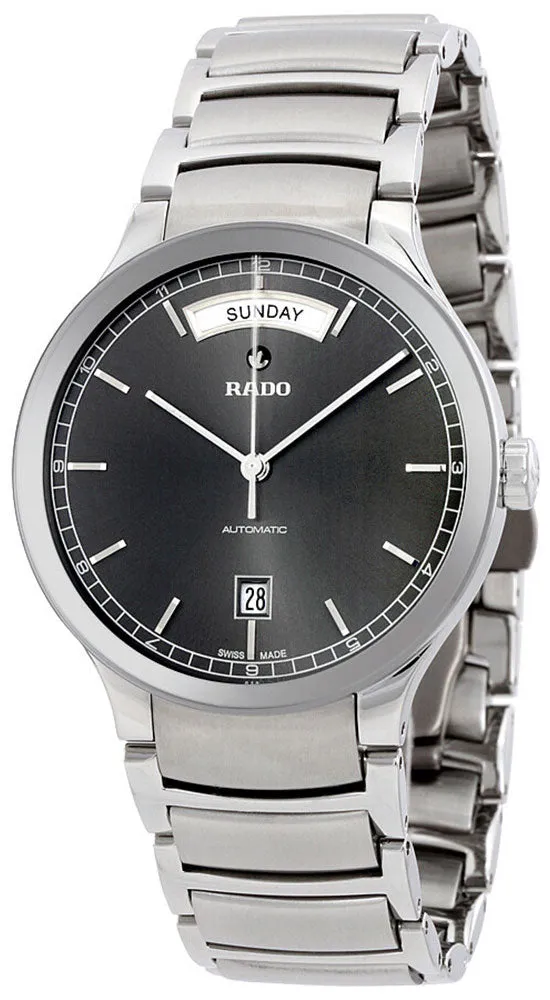 Rado Centrix Automatic Day-Date Gray Dial Stainless Steel Mens Watch R30156103