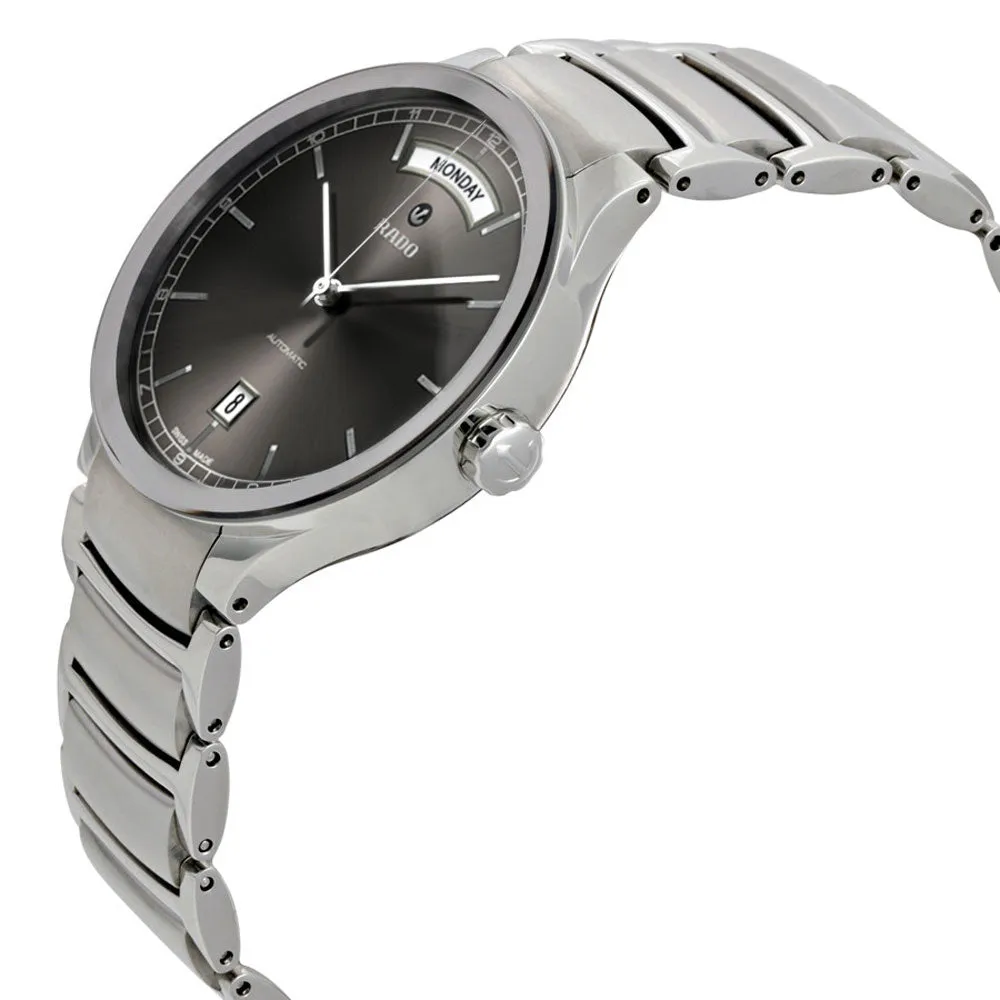 Rado Centrix Automatic Day-Date Gray Dial Stainless Steel Mens Watch R30156103