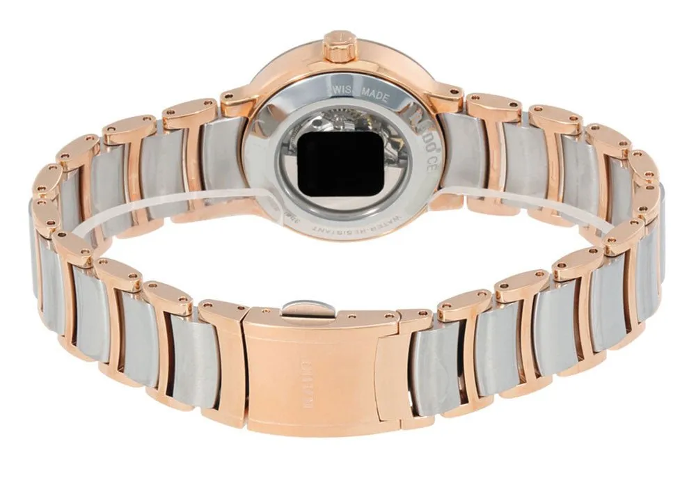 Rado Centrix Automatic Two-Tone Stainless Steel White Dial Date Womens Watch R30954123