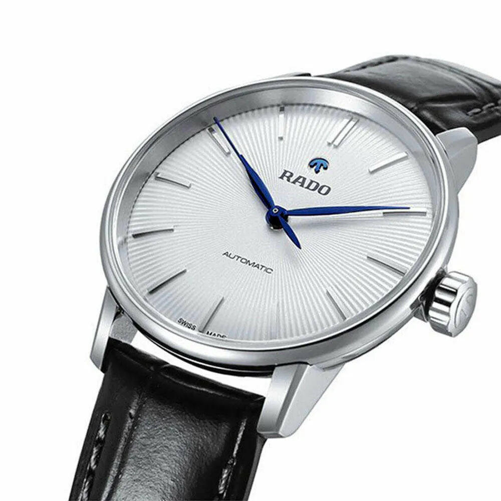 Rado Coupole Classic S White Dial Black Leather Strap Automatic Womens Watch R22862045