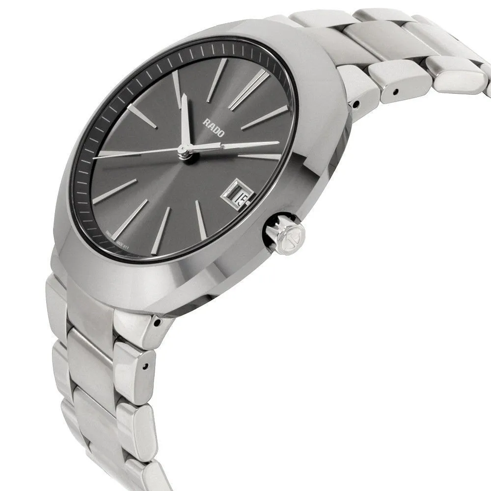 Rado D-Star Ceramos & Steel Mens Watch Calendar Quartz Grey Dial R15943113