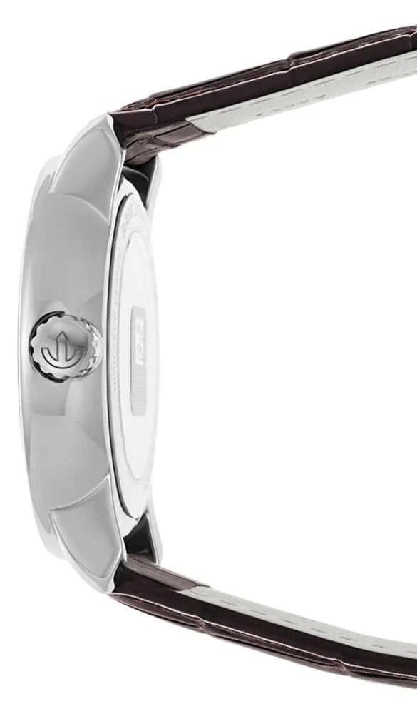 Rado DiaMaster XL Plasma High Tech Ceramic Automatic Champagne Dial Date Brown Strap Mens Watch R14074256