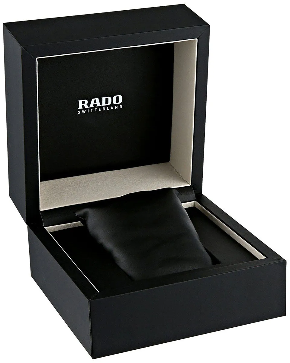 Rado DiaMaster XL Plasma High Tech Ceramic Automatic Champagne Dial Date Brown Strap Mens Watch R14074256