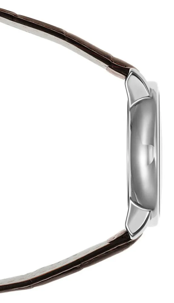 Rado DiaMaster XL Plasma High-Tech Ceramic Automatic Silver Dial Date Brown Strap Mens Watch R14074126