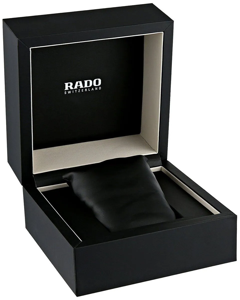 Rado DiaMaster XL Plasma High-Tech Ceramic Automatic Silver Dial Date Brown Strap Mens Watch R14074126