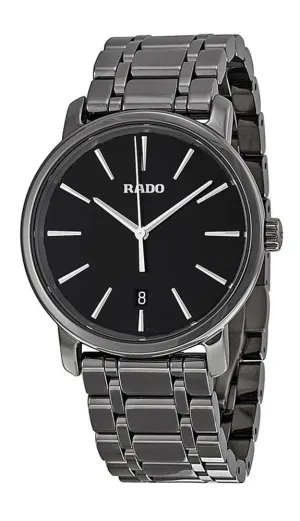 Rado DiaMaster XL R14072177 Ceramic Mens Watch Silver-tone Hands Plasma Ceramic Case Analog Dial Quartz