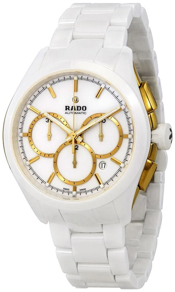 Rado HyperChrome White Ceramic Automatic Chronograph Date Mens Watch R32037012