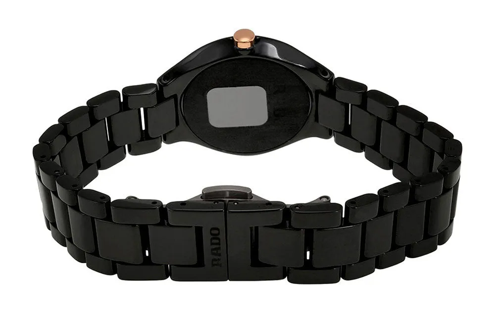 Rado True Thinline Black Ceramic Black Dial Quartz Womens Watch R27742152