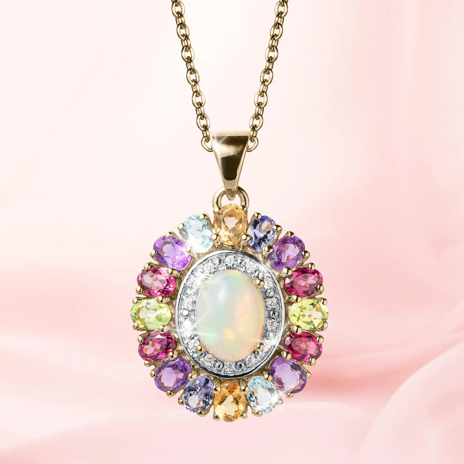 Rainbow Opal Pendant