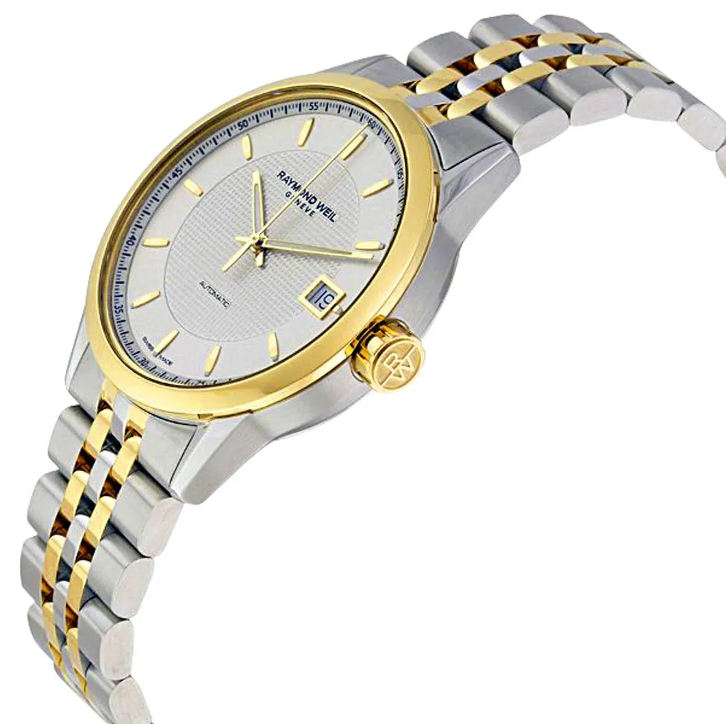 Raymond Weil Freelancer Automatic Two-Tone Stainless Steel Silver Dial Date Mens Watch 2740-STP-65021