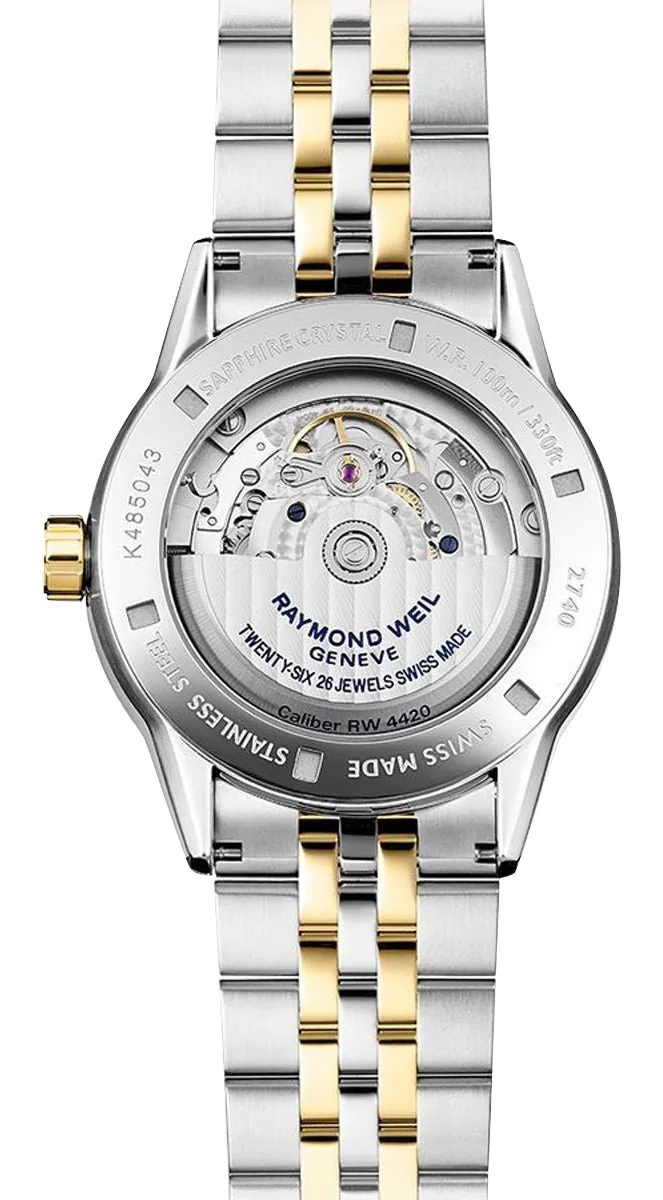 Raymond Weil Freelancer Automatic Two-Tone Stainless Steel Silver Dial Date Mens Watch 2740-STP-65021