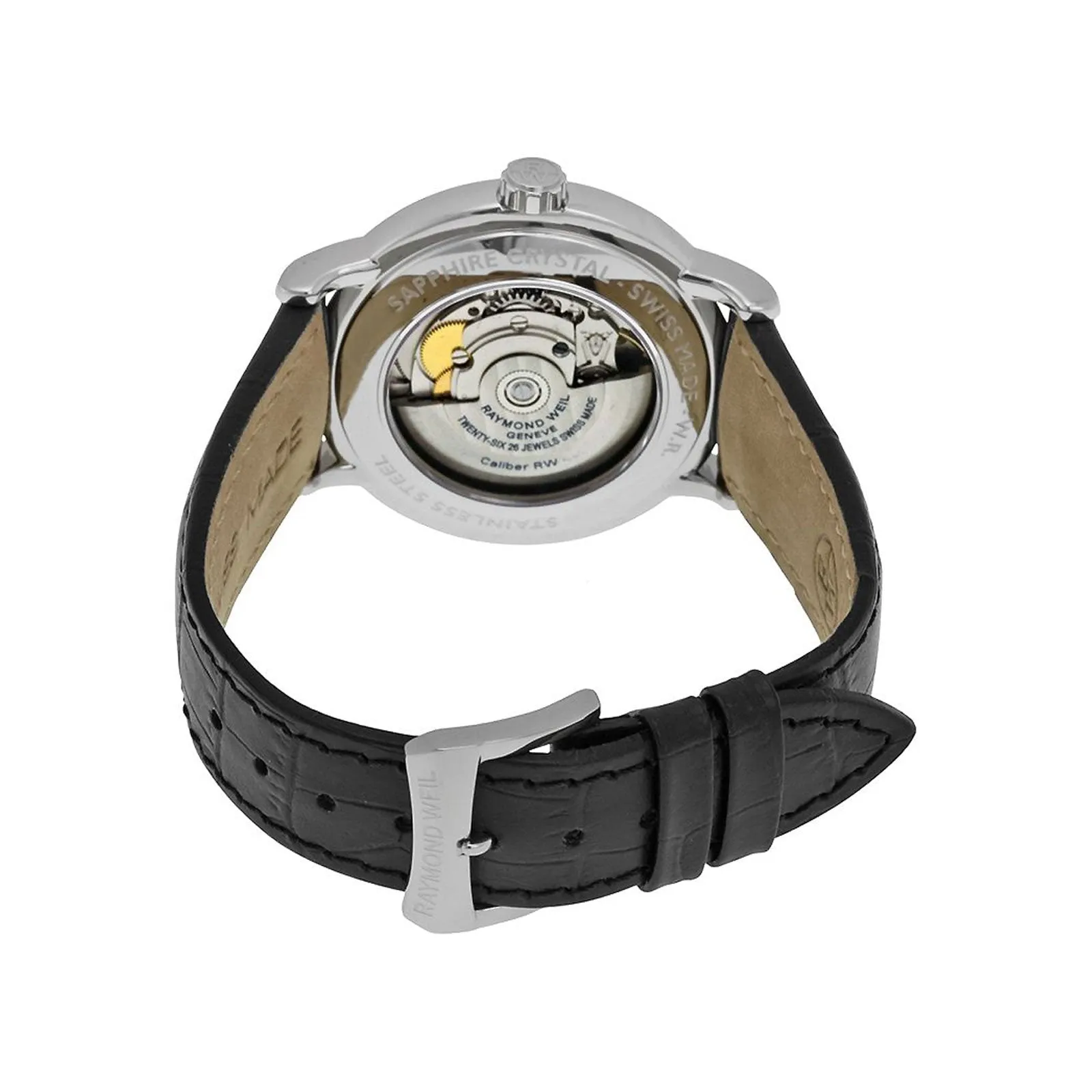 Raymond Weil Maestro Stainless Steel Blue Dial Leather Band Automatic Mens Watch 2837-STC-50001