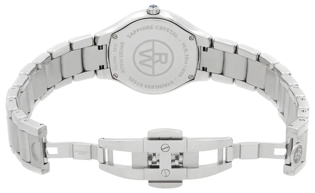 Raymond Weil Noemia Stainless Steel Pink Mother-of-Pearl Dial Diamonds Quartz Womens Watch 5132-ST-00986