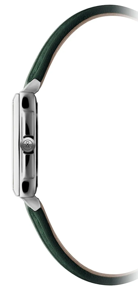 Raymond Weil Toccata Stainless Steel Green Dial Green Leather Strap Diamonds Date Quartz Womens Watch 5925-STC-00521