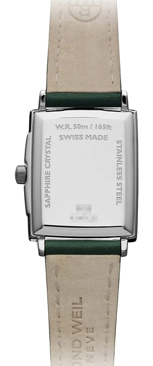 Raymond Weil Toccata Stainless Steel Green Dial Green Leather Strap Diamonds Date Quartz Womens Watch 5925-STC-00521
