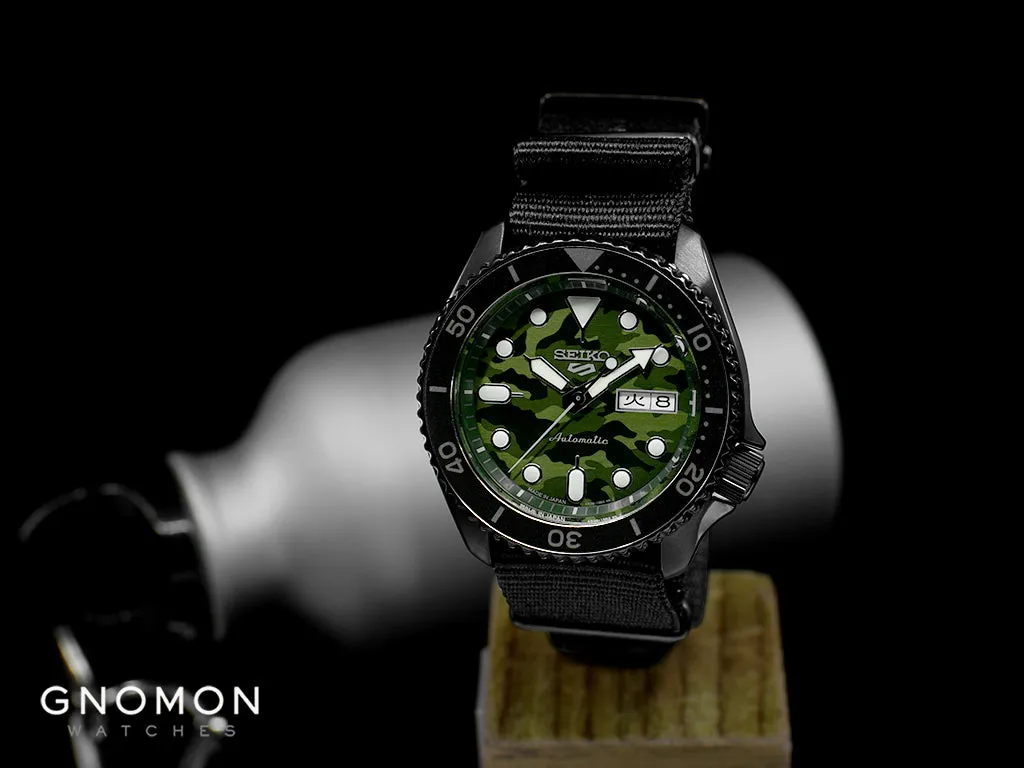 Seiko 5 Sports “Street Style” Camo Green Ref. SBSA173