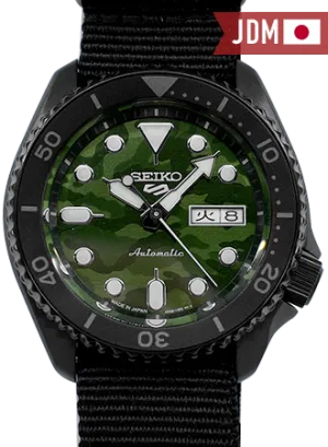 Seiko 5 Sports “Street Style” Camo Green Ref. SBSA173