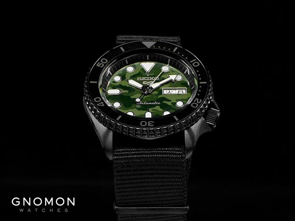 Seiko 5 Sports “Street Style” Camo Green Ref. SBSA173