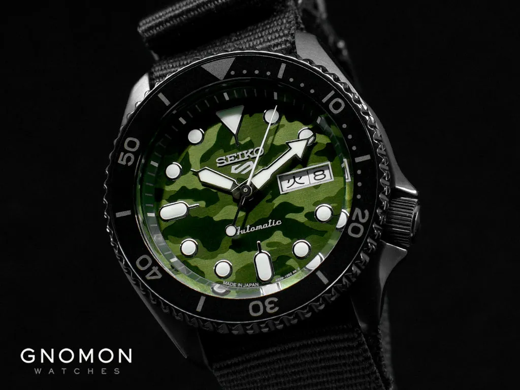 Seiko 5 Sports “Street Style” Camo Green Ref. SBSA173