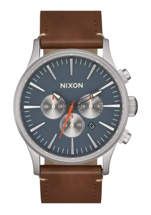 Sentry Chrono Leather - Lt Gunmetal / Basalt / Sienna