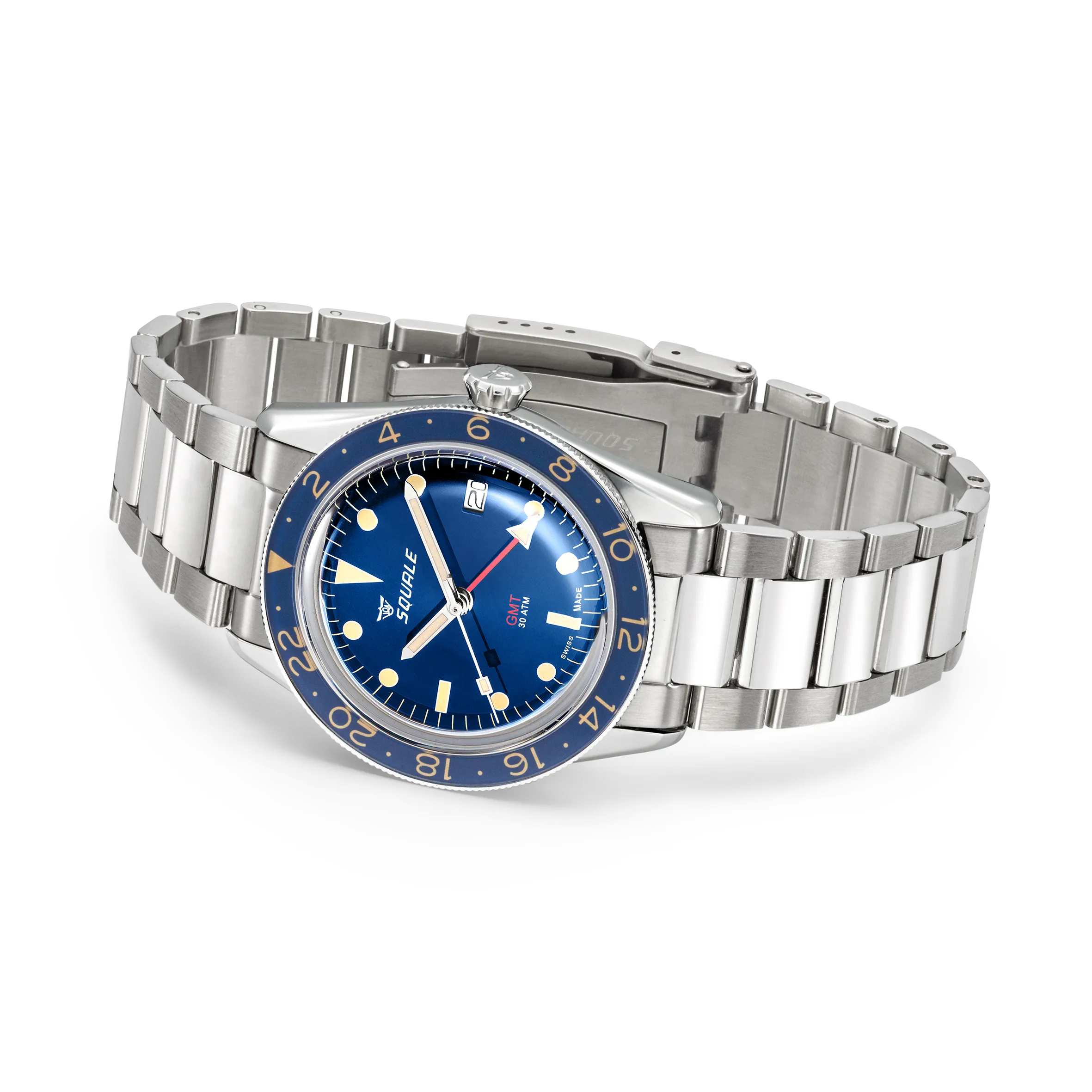 Squale Sub-39 GMT Vintage Blue SUB-39GMTB.BR22