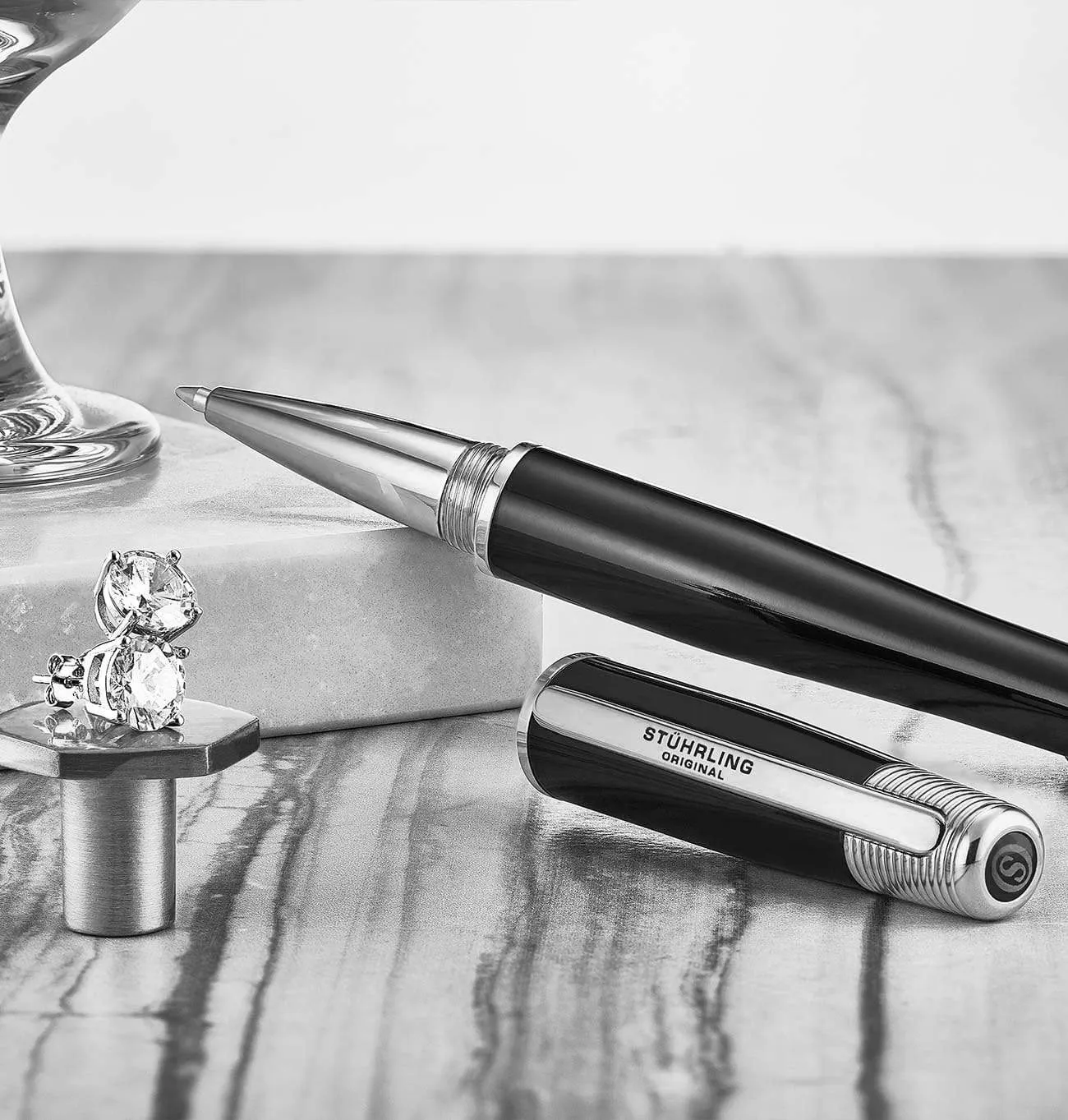 Stunning Skeletons Duo with Signature Pen and Stud Earring