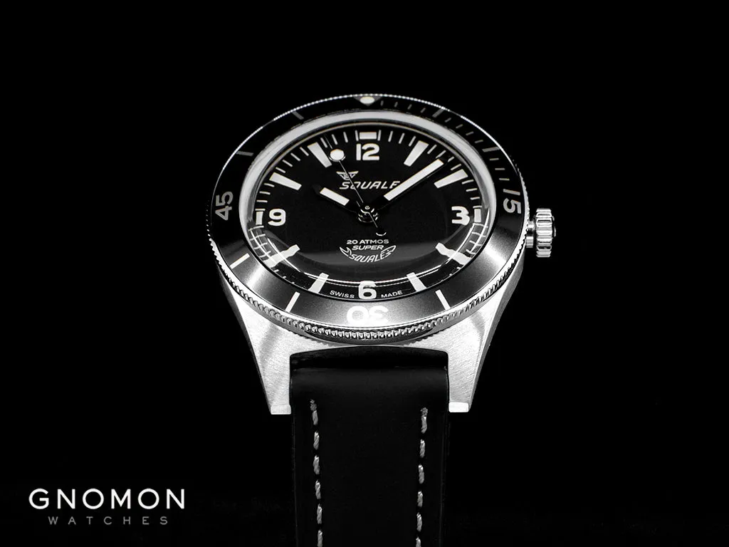 Super-Squale Arabic Numerals Black - Leather