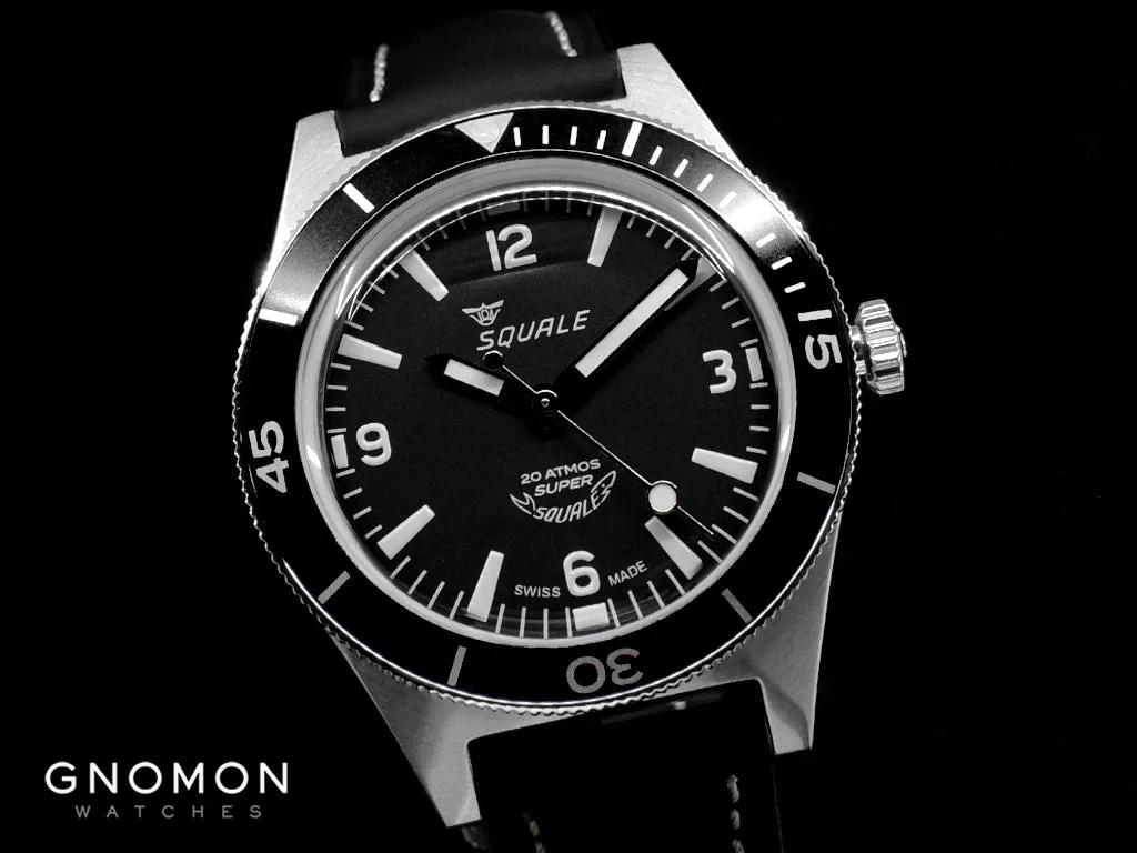 Super-Squale Arabic Numerals Black - Leather