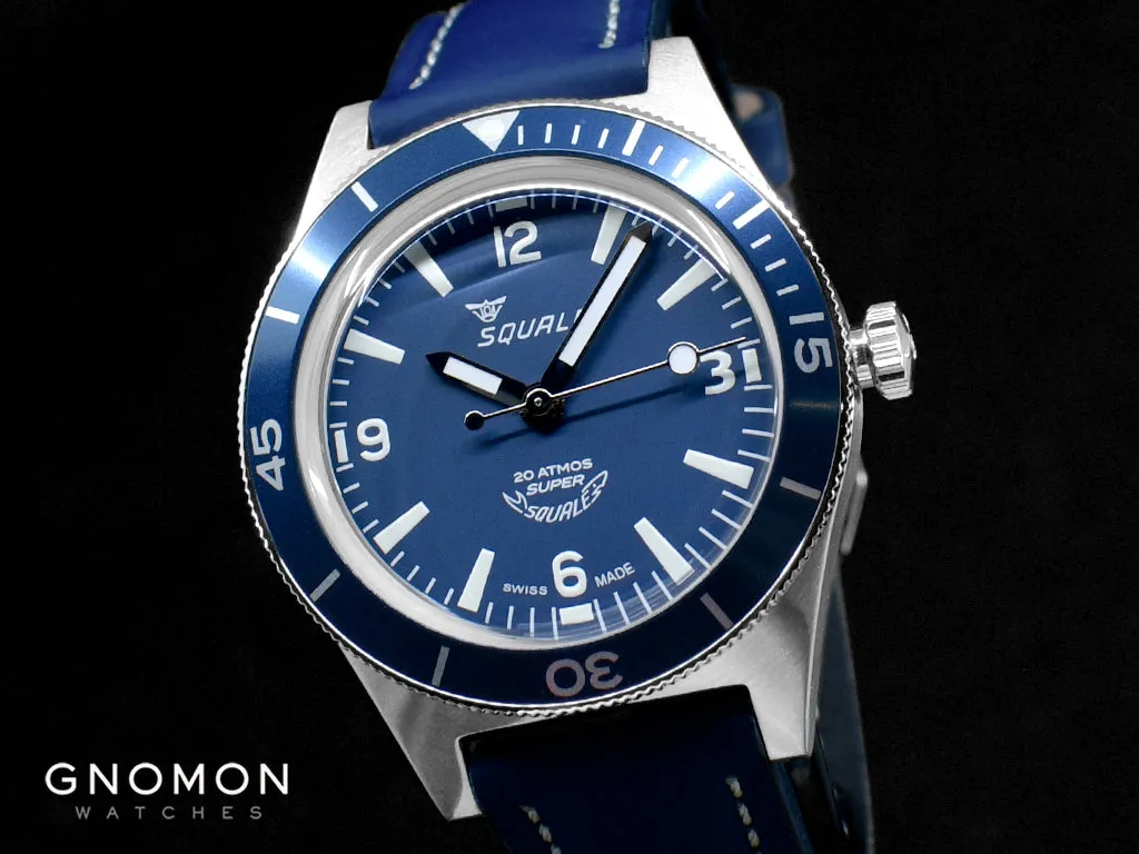 Super-Squale Arabic Numerals Blue - Leather