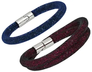 Swarovski Stardust Exclusive Edition 5102847 Fuchsia & Blue Crystal Set of 2 Bracelets for Women with Magnetic Clasp