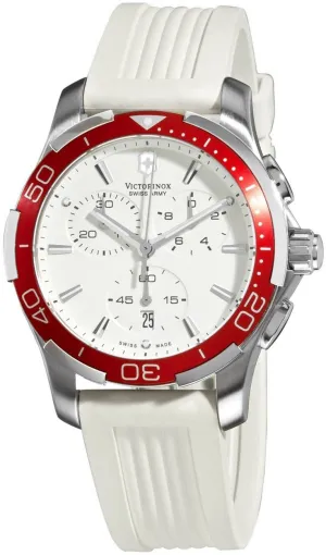 Swiss Army Alliance Sport Chronograph Quartz Steel Womens Watch White Strap Date 241504
