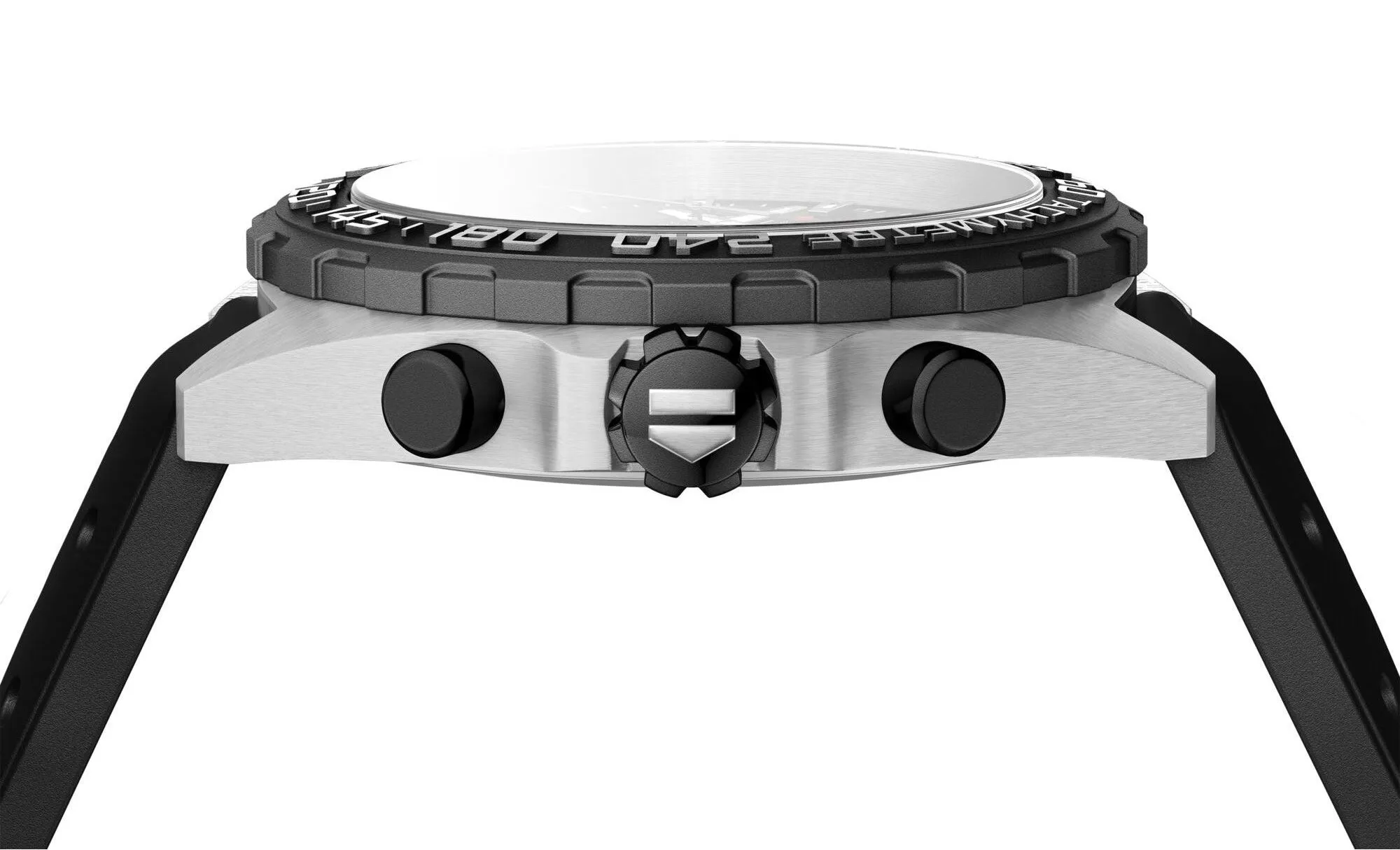 TAG Heuer Formula 1 Chronograph Stainless Steel Black Rubber Strap Black Dial Date Divers Quartz Mens Watch CAZ1010.FT8024