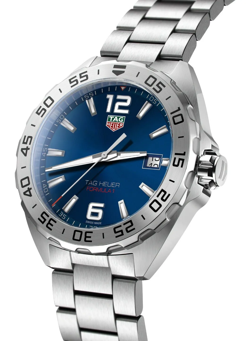 TAG Heuer Formula 1 Stainless Steel Blue Dial Date Divers Quartz Mens Watch WAZ1118.BA0875