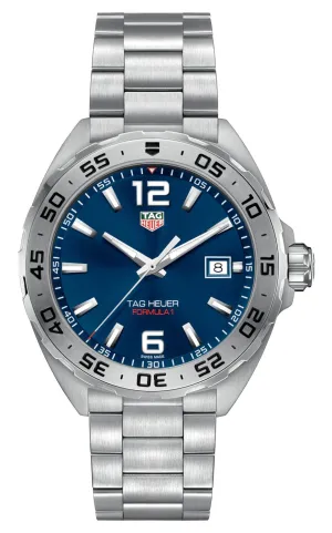 TAG Heuer Formula 1 Stainless Steel Blue Dial Date Divers Quartz Mens Watch WAZ1118.BA0875