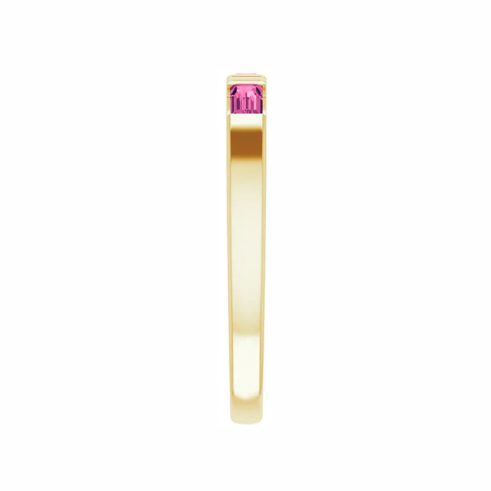Three Stone Ring in Pink Tourmaline