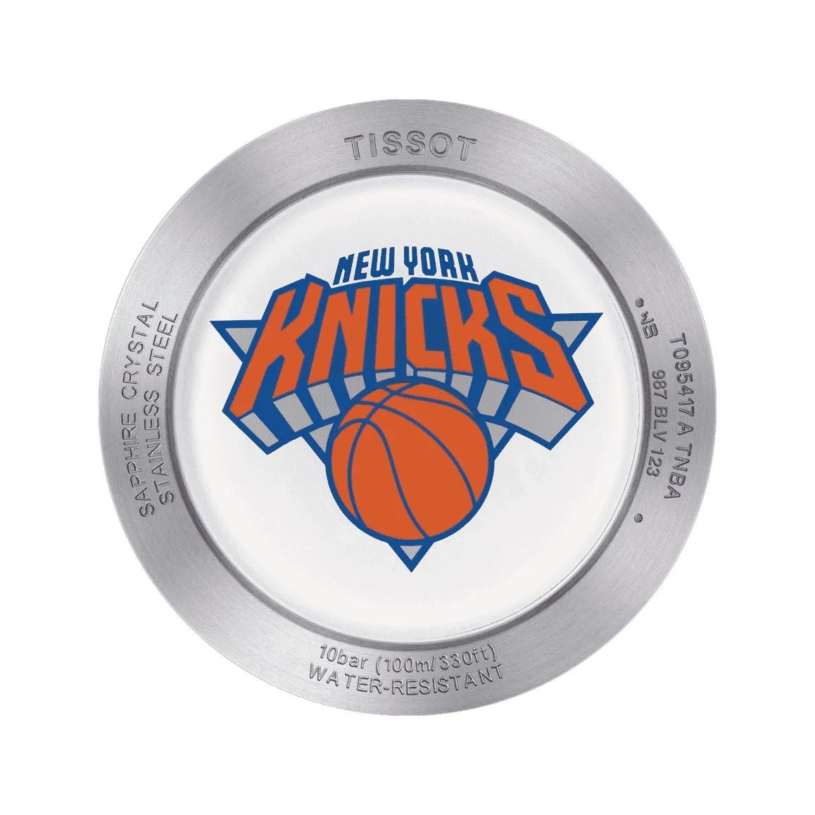 Tissot Quickster Special Edition NBA New York Knicks Chronograph Stainless Steel Silver Dial Blue/Orange Textile Strap Date Quartz Mens Watch T095.417.17.037.06