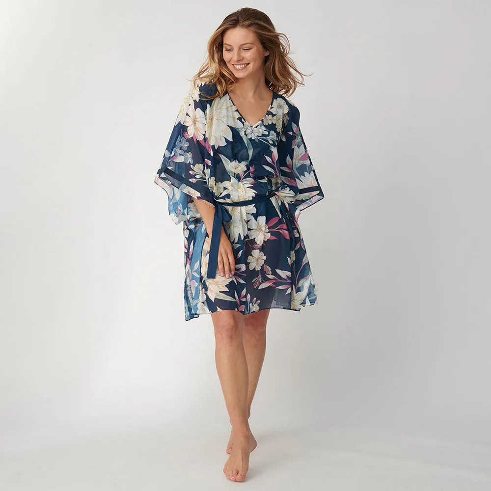 Triumph Leaf Kaftan Blue Combination