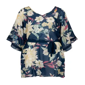 Triumph Leaf Kaftan Blue Combination