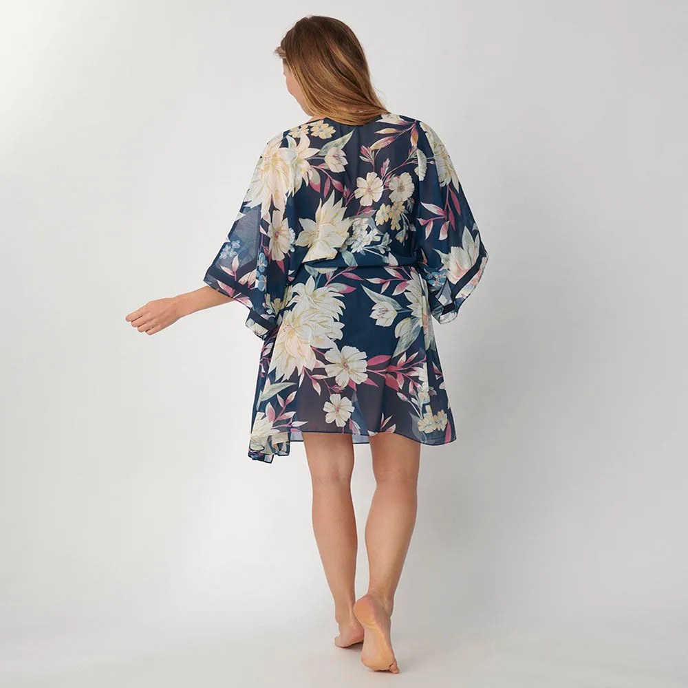 Triumph Leaf Kaftan Blue Combination