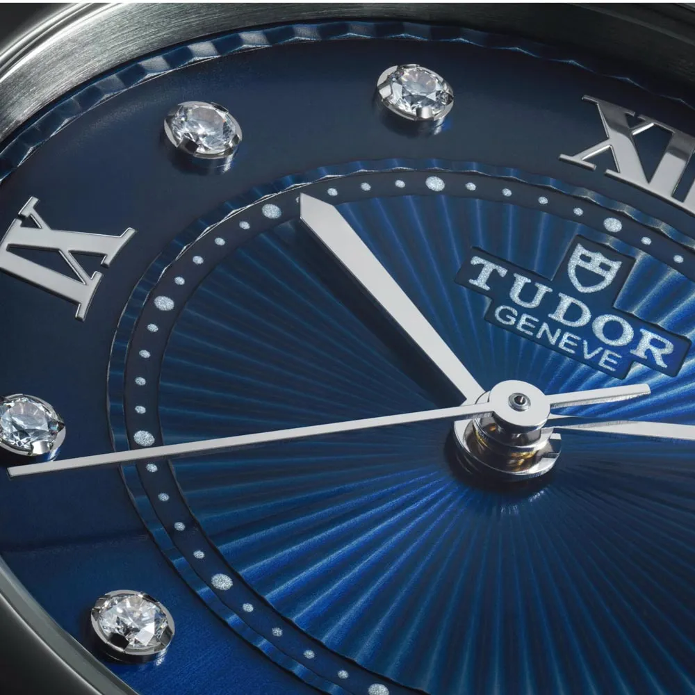 TUDOR Clair de Rose 34mm Blue Diamond Set Dial Ladies Watch M35800-0010