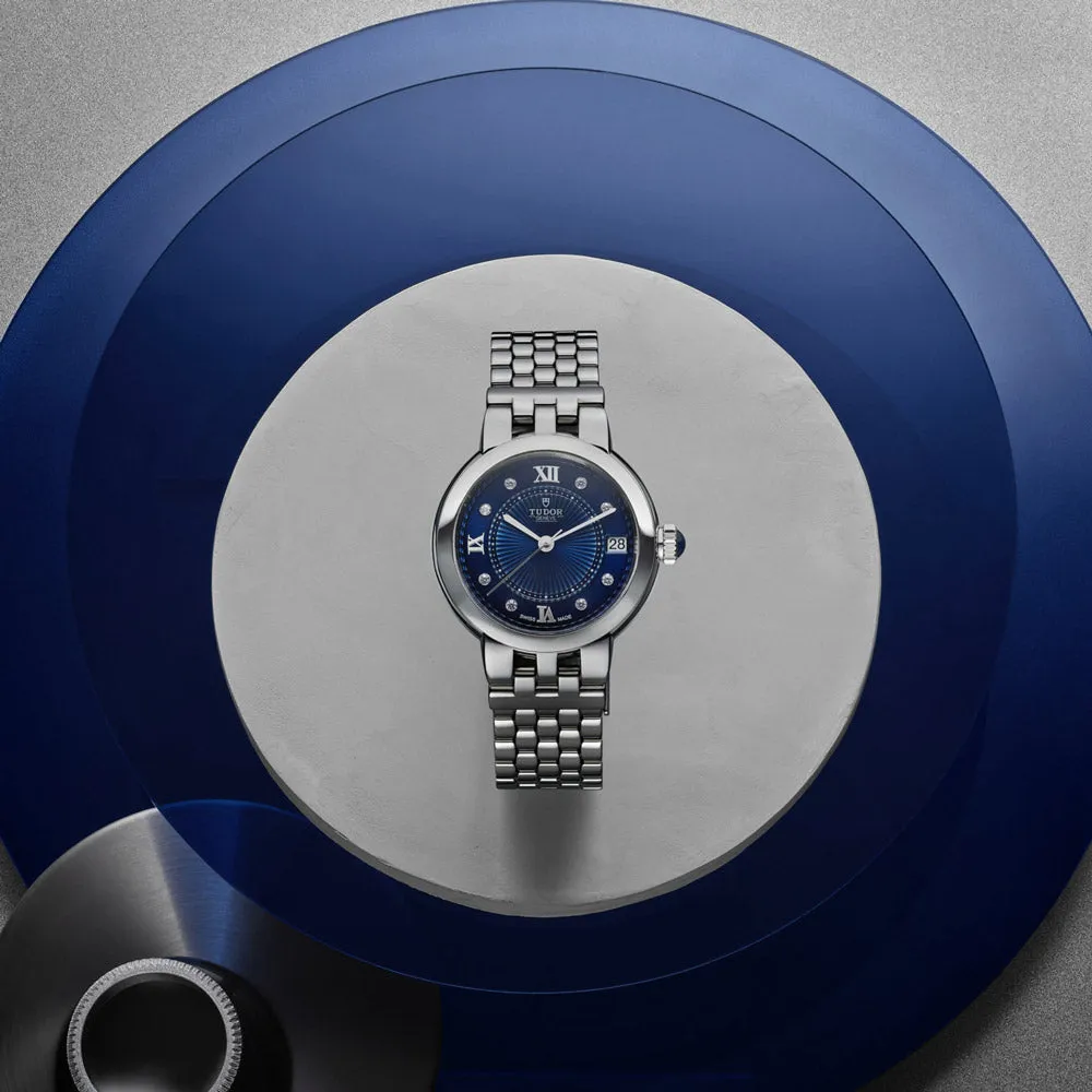 TUDOR Clair de Rose 34mm Blue Diamond Set Dial Ladies Watch M35800-0010