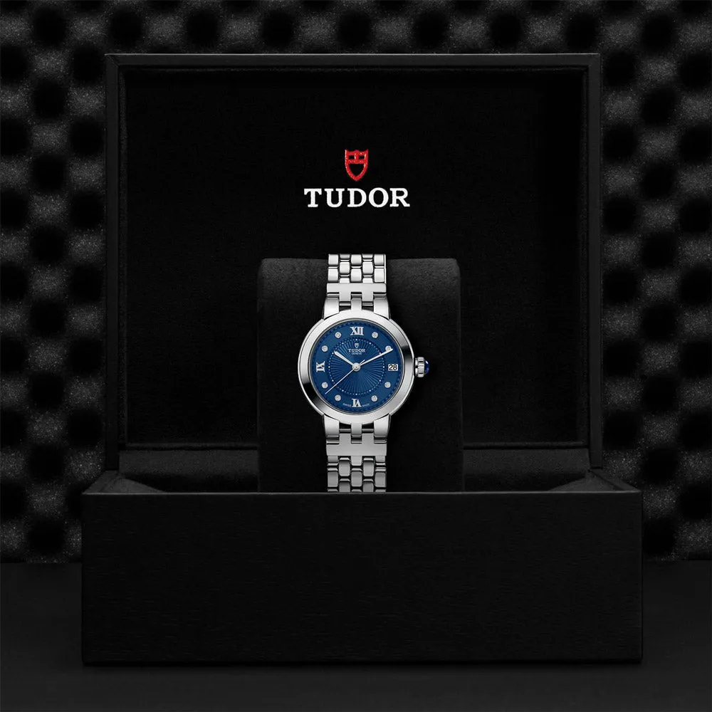 TUDOR Clair de Rose 34mm Blue Diamond Set Dial Ladies Watch M35800-0010